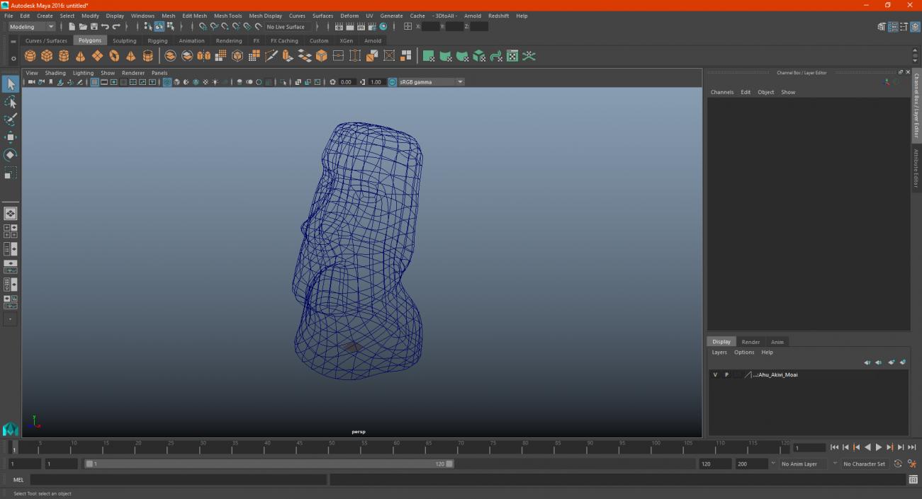 Ahu Akivi Moai 3D model