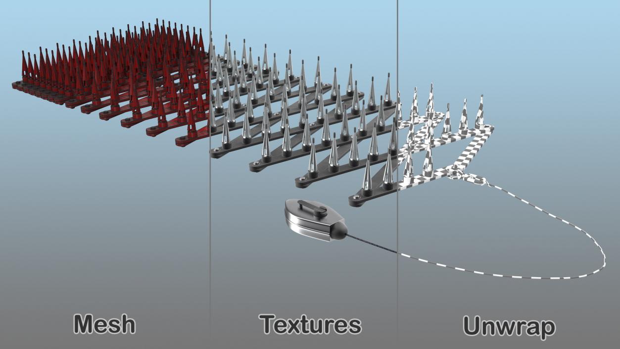 Roadway Safety Stinger Spike Strip 3D model