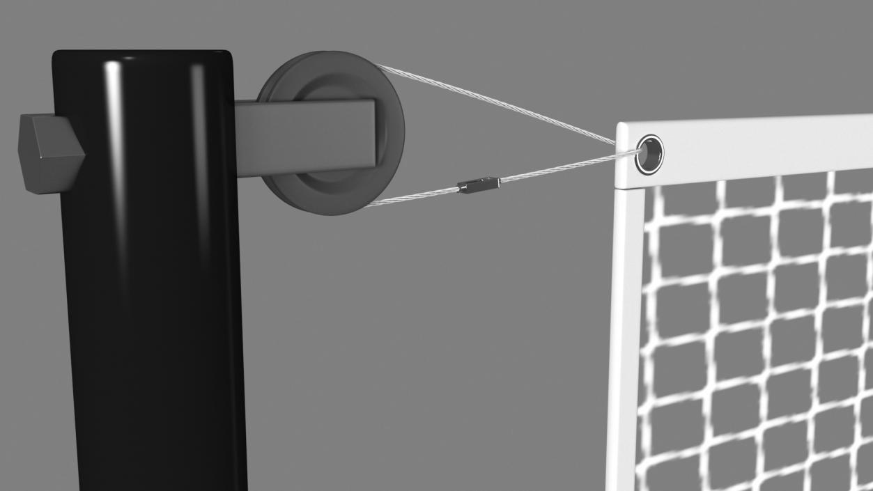 Volleyball Grid with Referee Tower 3D model