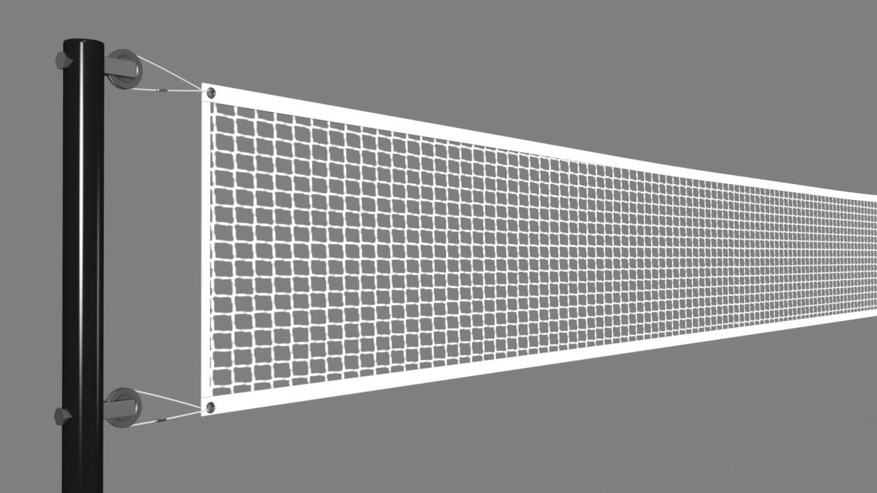 Volleyball Grid with Referee Tower 3D model