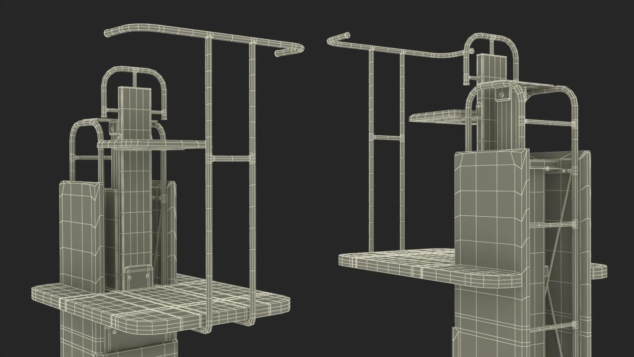 Volleyball Grid with Referee Tower 3D model