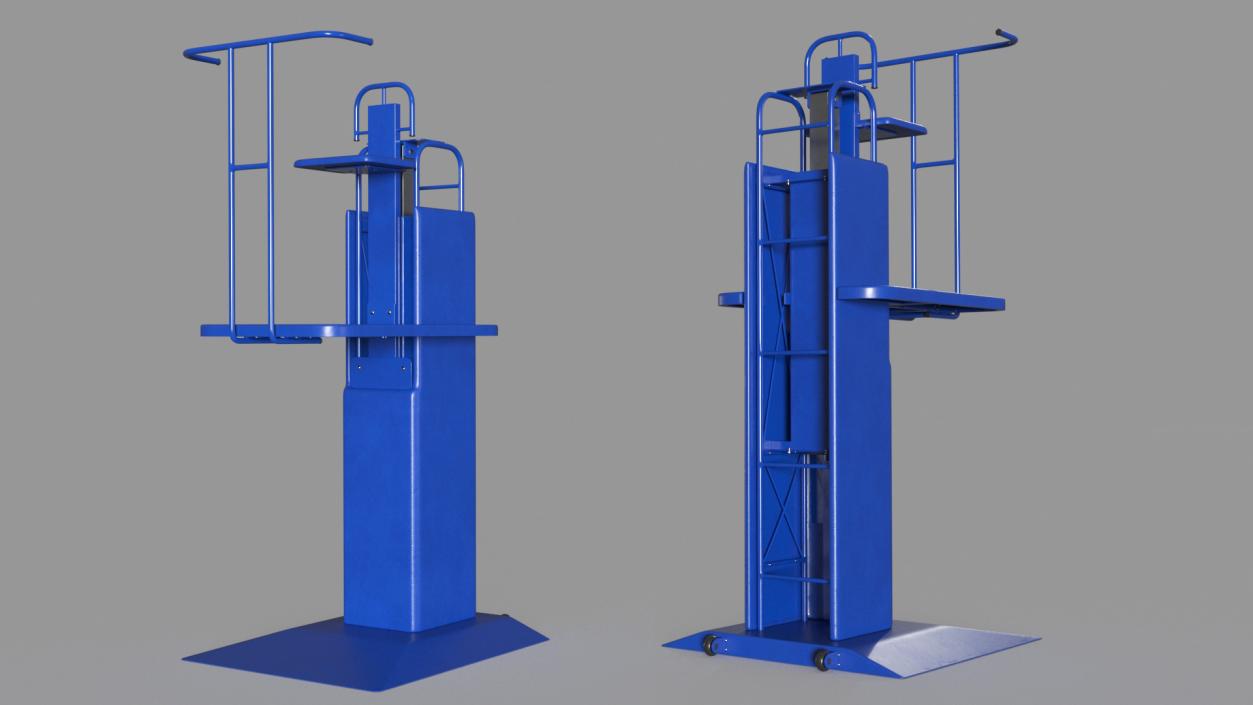 Volleyball Grid with Referee Tower 3D model