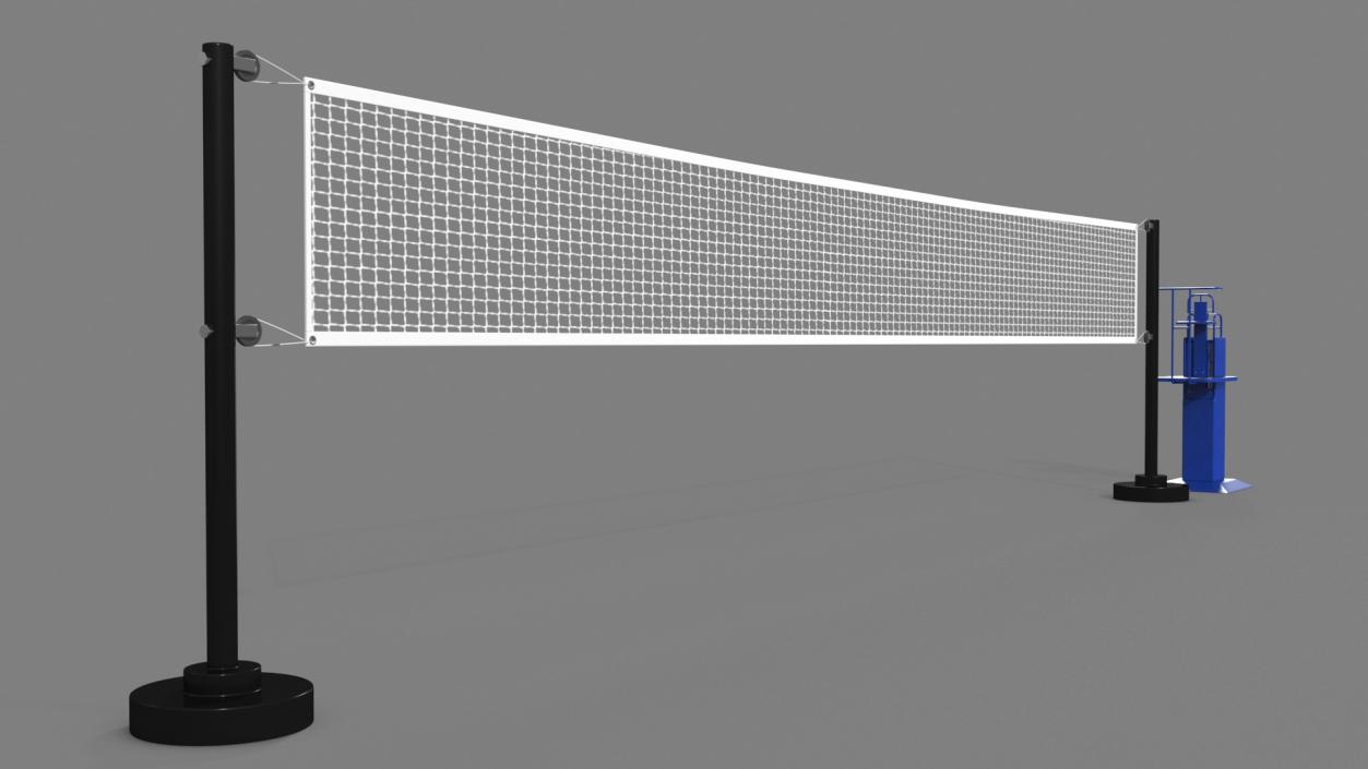 Volleyball Grid with Referee Tower 3D model