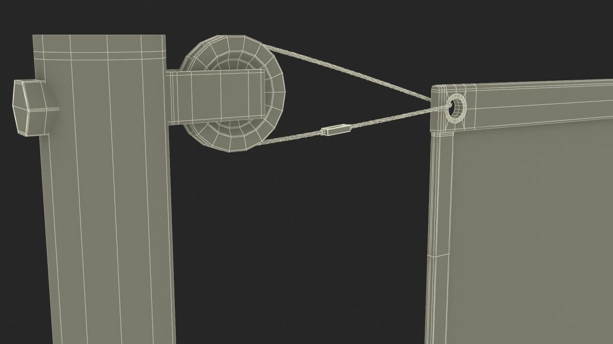 Volleyball Grid with Referee Tower 3D model