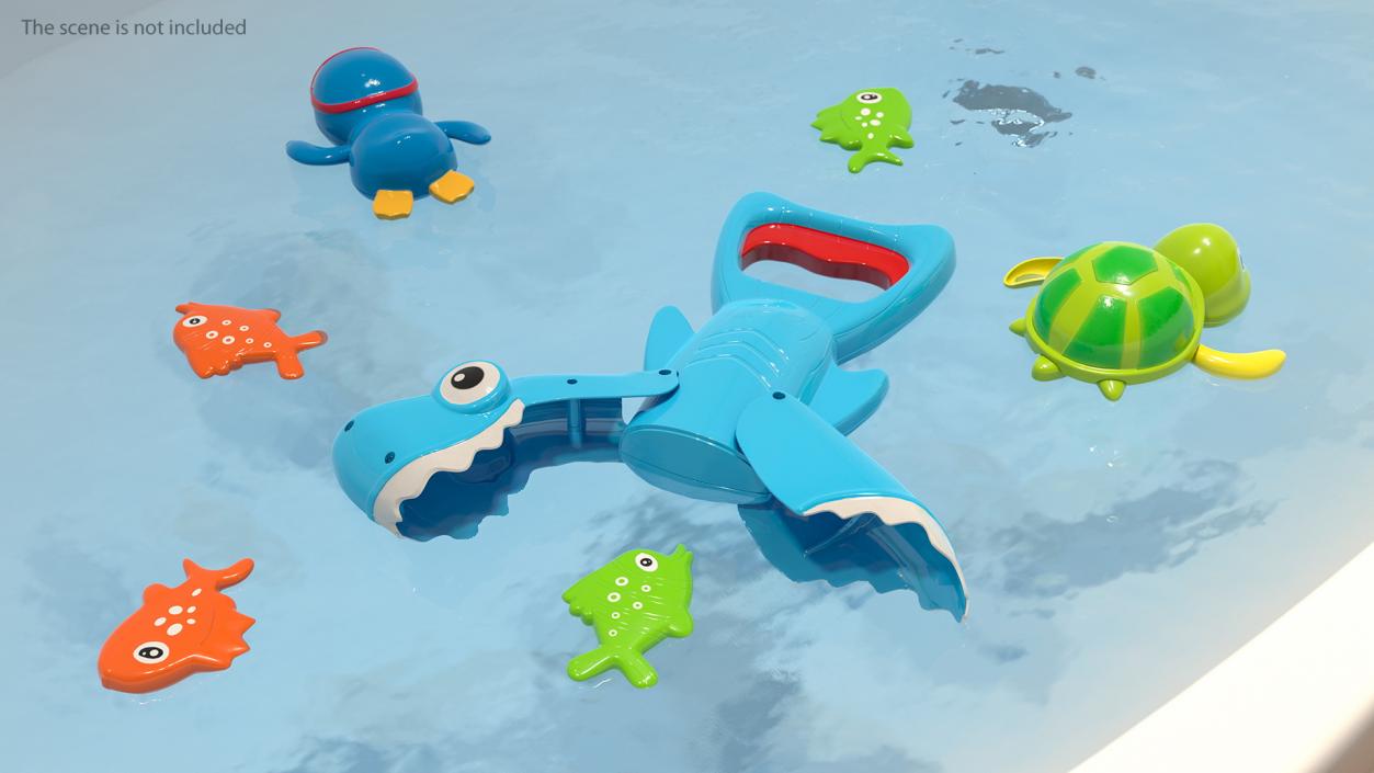 3D Shark Grabber Bath Toy Set