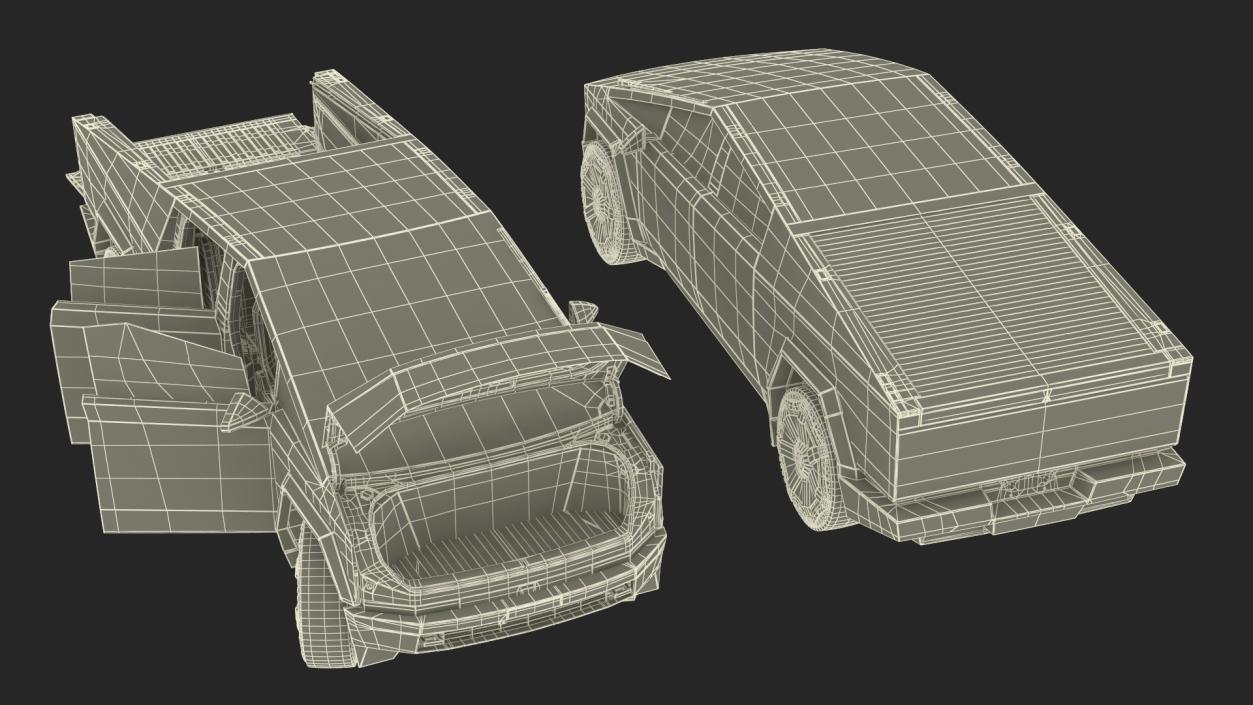 3D 2024 Tesla Cybertruck Rigged model