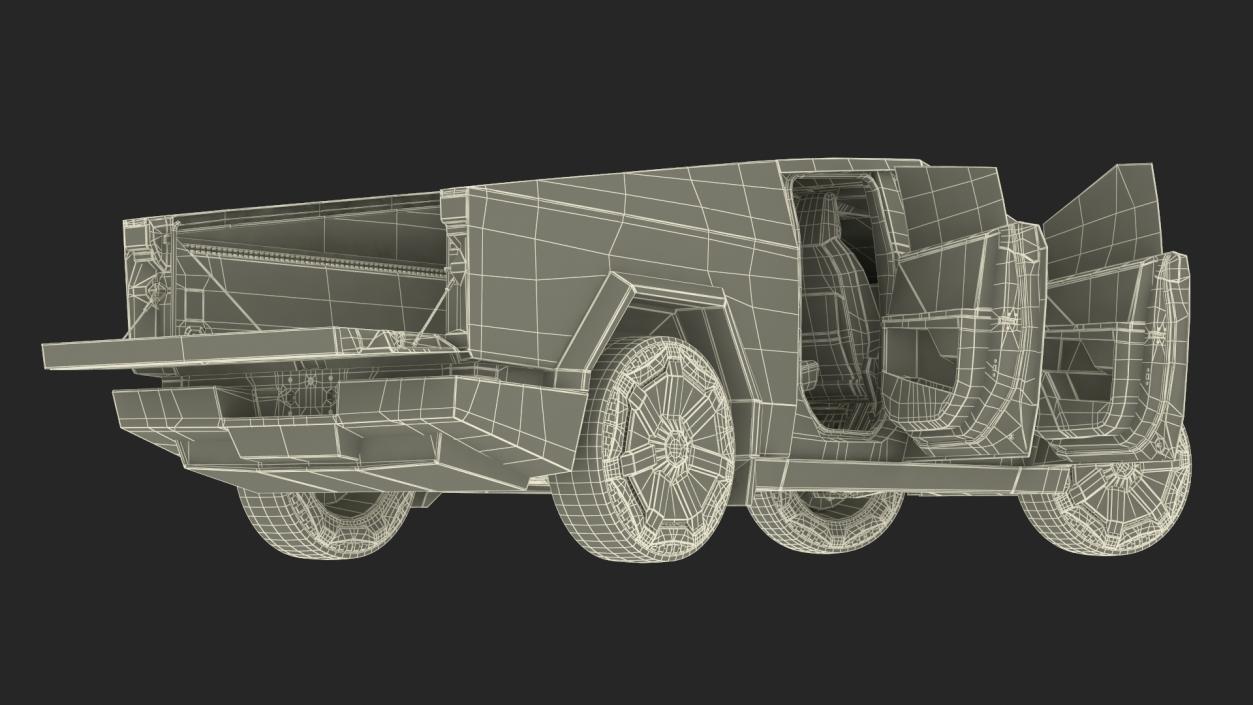 3D 2024 Tesla Cybertruck Rigged model