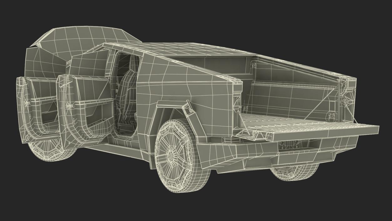 3D 2024 Tesla Cybertruck Rigged model