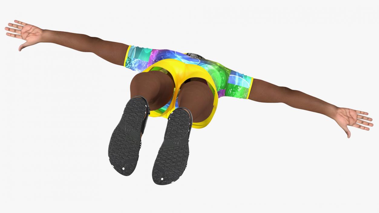 3D Light Skin Teenager Beach Style T Pose model