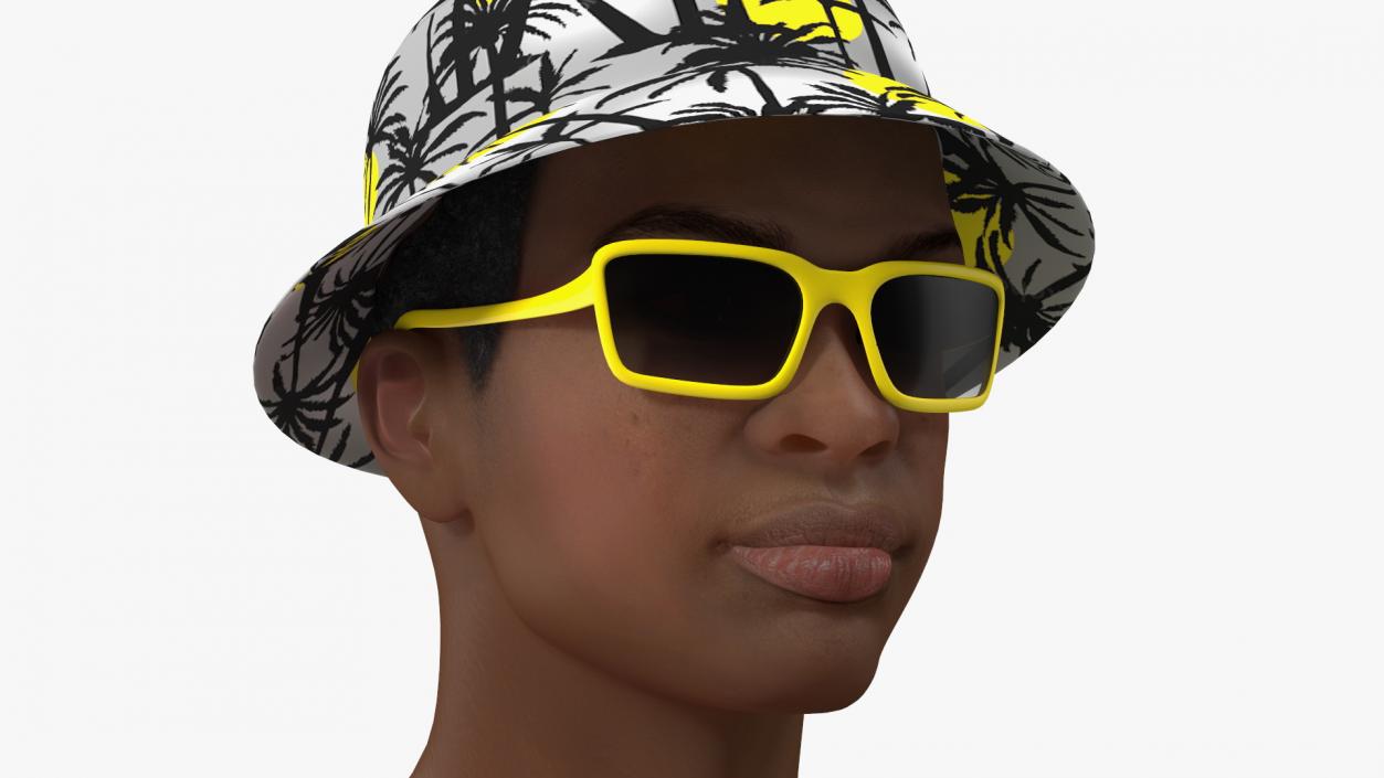 3D Light Skin Teenager Beach Style T Pose model