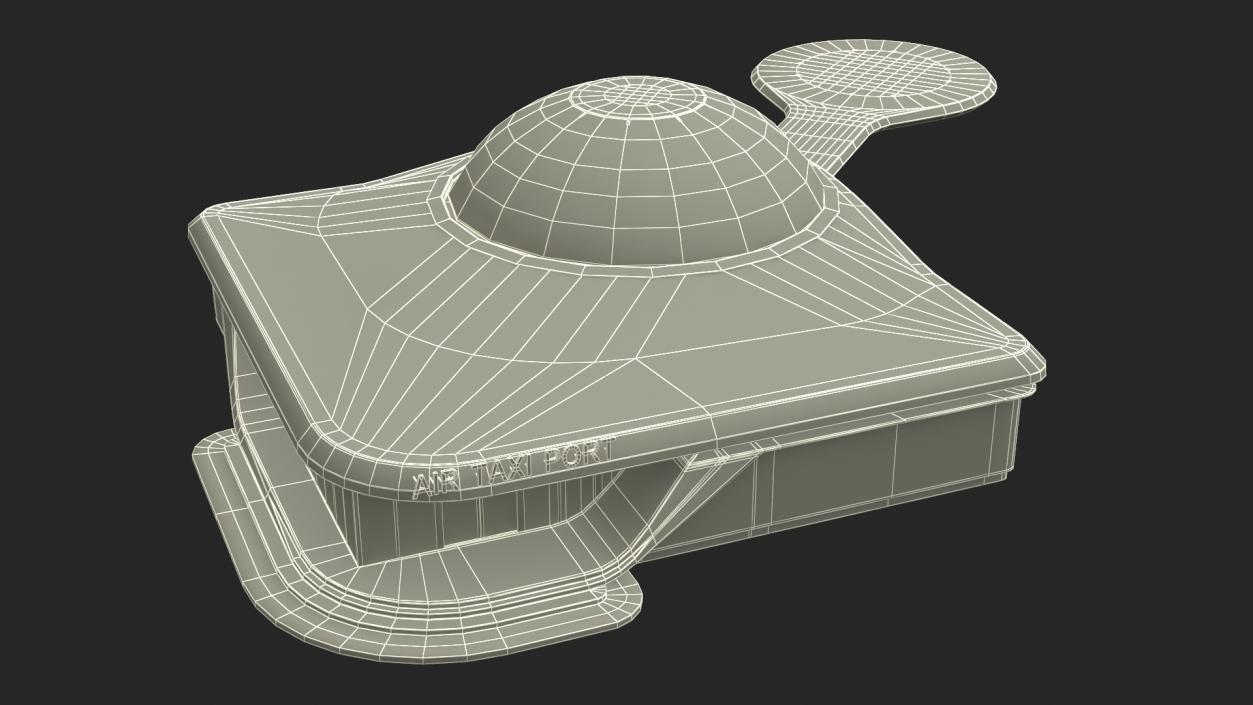 3D Air Taxi Port with Separate Boarding Area 2 model