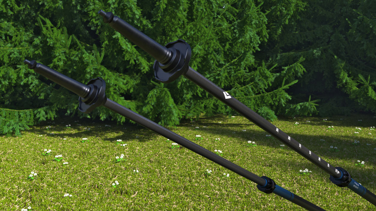 3D model Blue Black Diamond Carbon Trekking-Poles