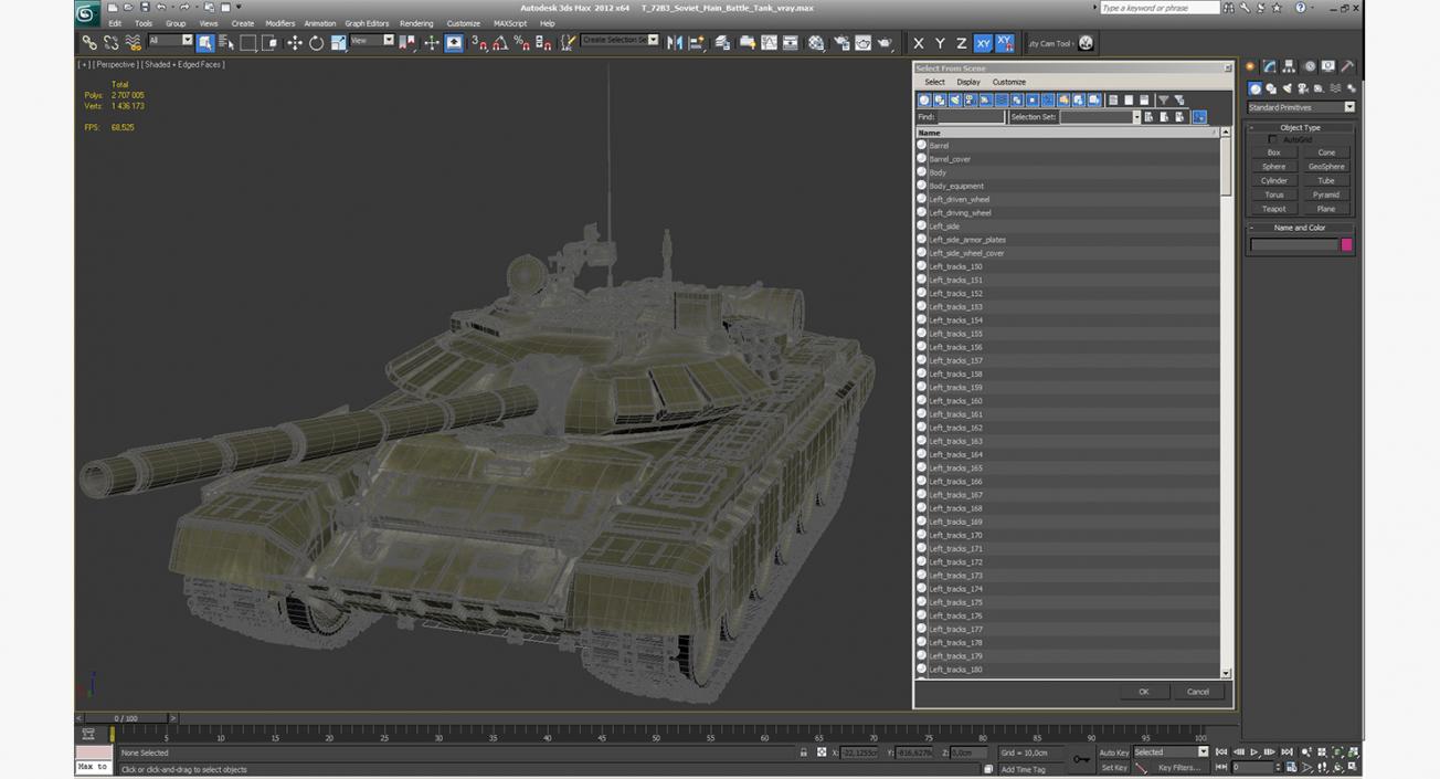 3D model T-72B3 Soviet Main Battle Tank