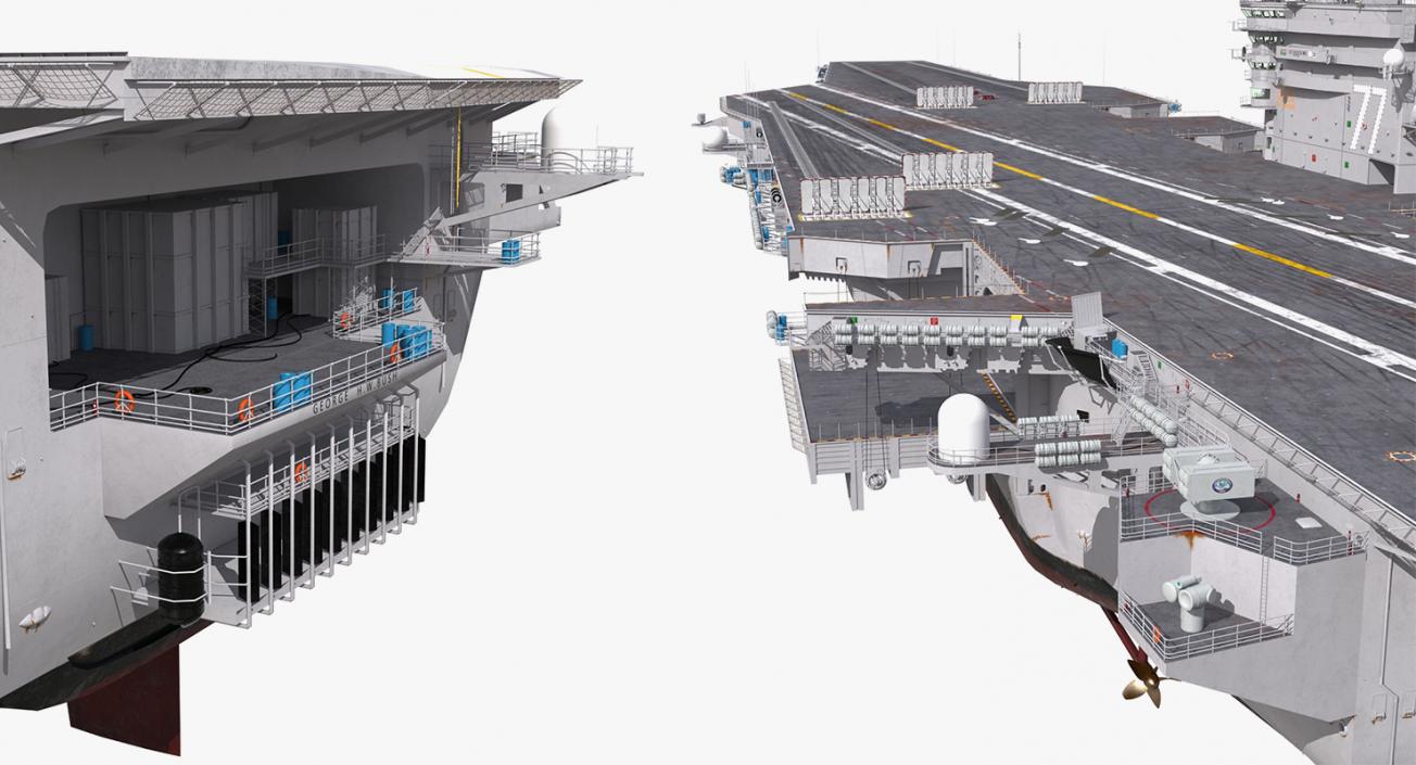 3D US Aircraft Carriers Collection