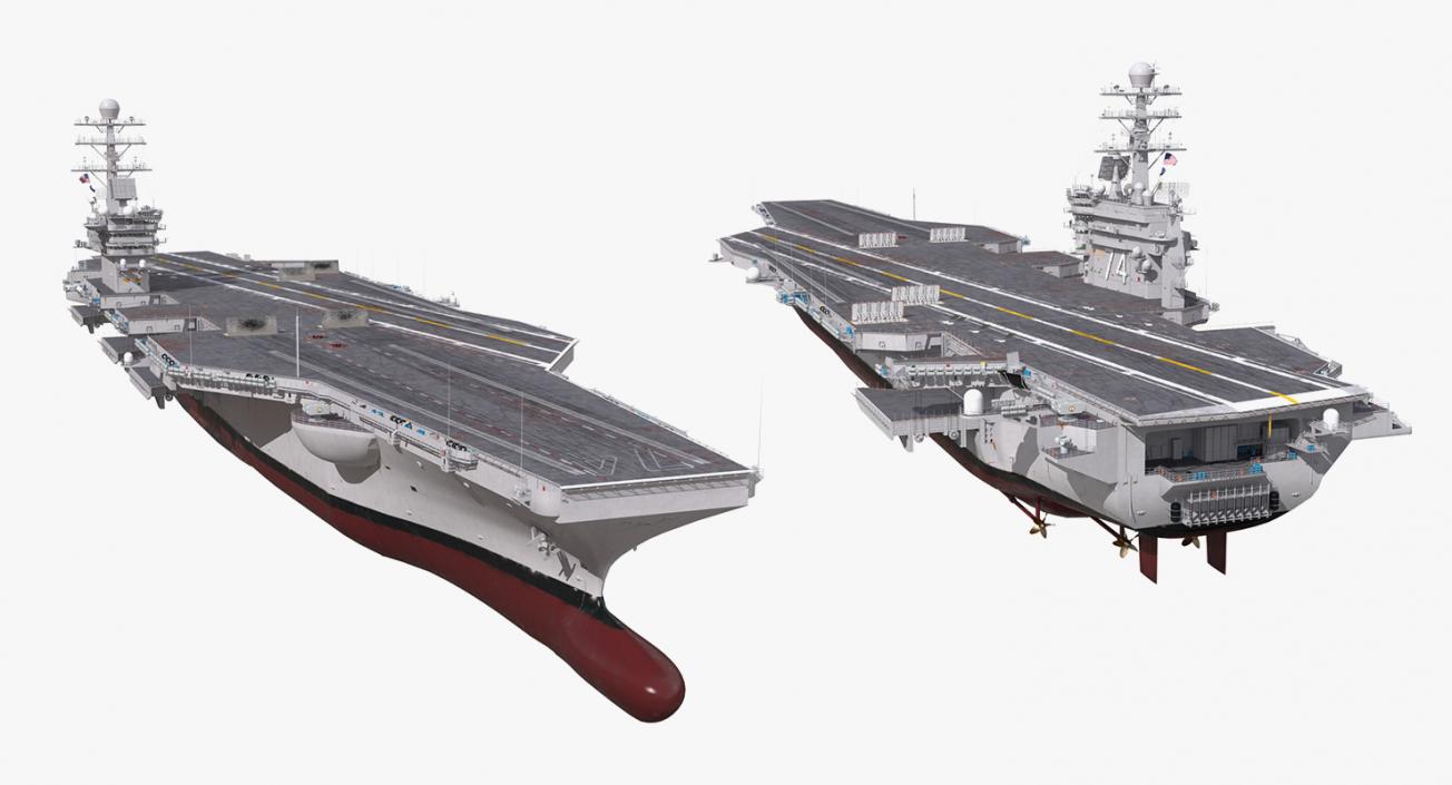 3D US Aircraft Carriers Collection