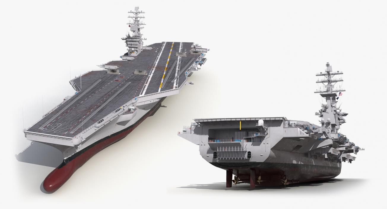 3D US Aircraft Carriers Collection