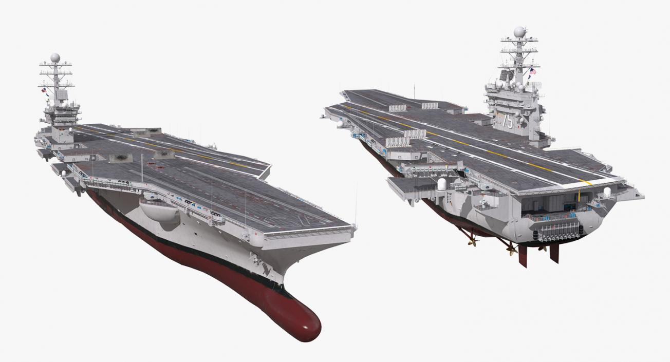 3D US Aircraft Carriers Collection