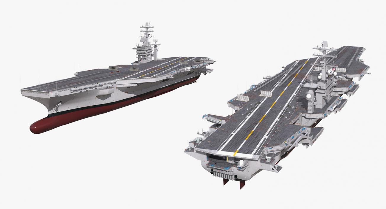 3D US Aircraft Carriers Collection