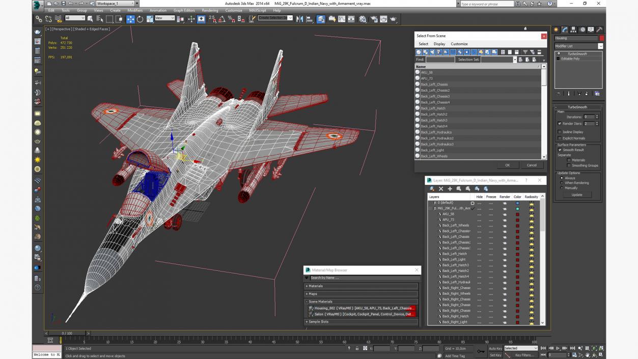 3D MiG 29K Fulcrum D Indian Navy with Armament model