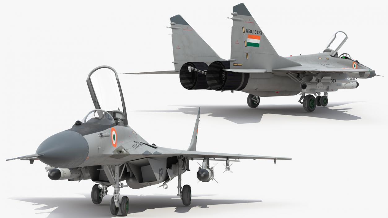 3D MiG 29K Fulcrum D Indian Navy with Armament model