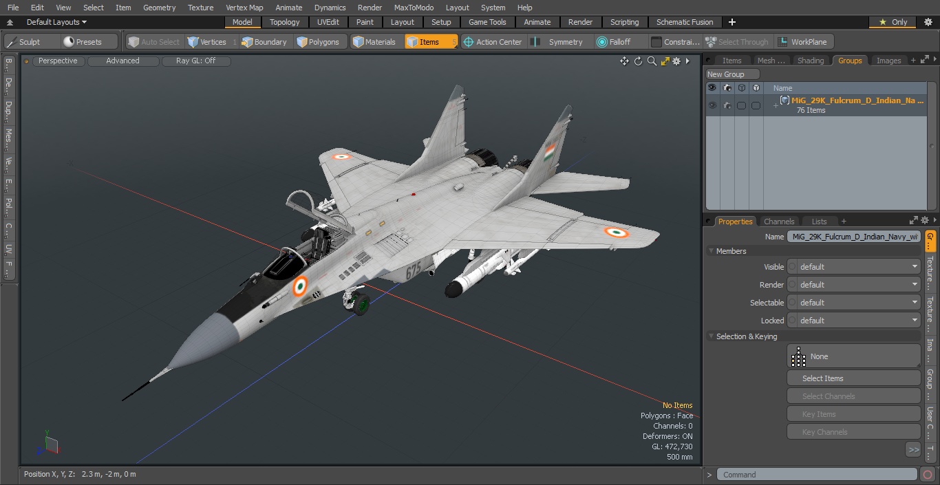 3D MiG 29K Fulcrum D Indian Navy with Armament model