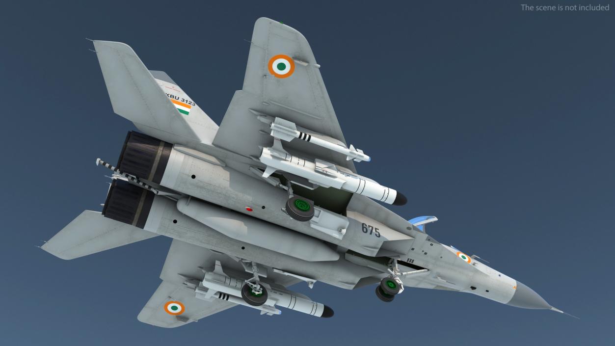 3D MiG 29K Fulcrum D Indian Navy with Armament model