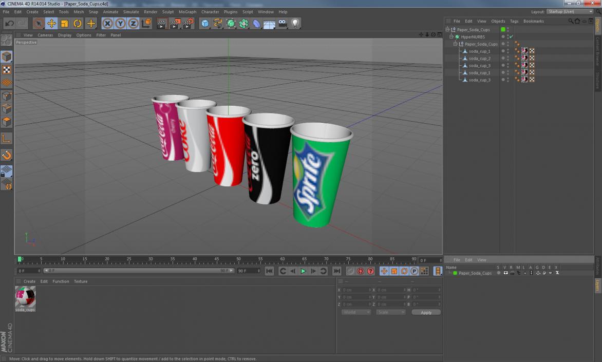 3D model Paper Soda Cups