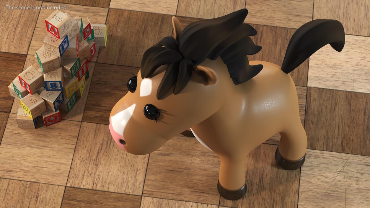 Cartoon Unicorn Set 3D model