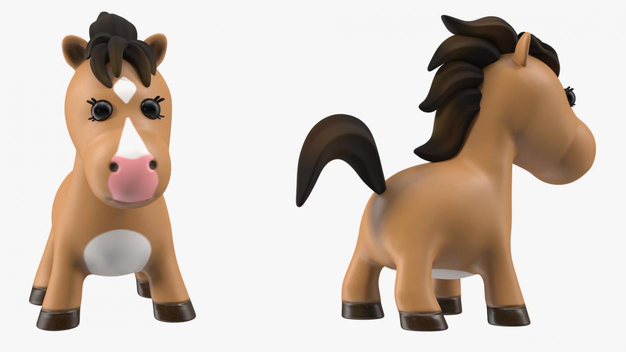 Cartoon Unicorn Set 3D model