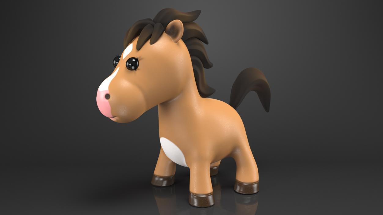 Cartoon Unicorn Set 3D model