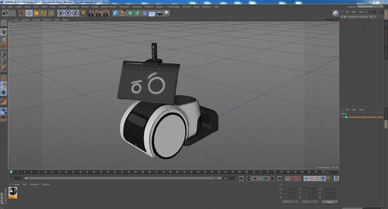 Household Robot Wonder Pose 3D