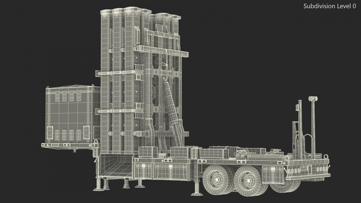 3D David Sling Israel Defense-System model