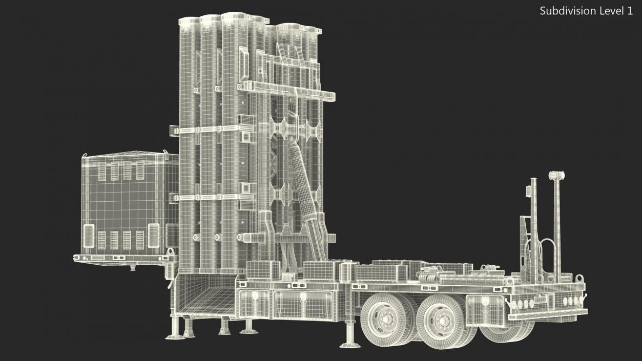 3D David Sling Israel Defense-System model