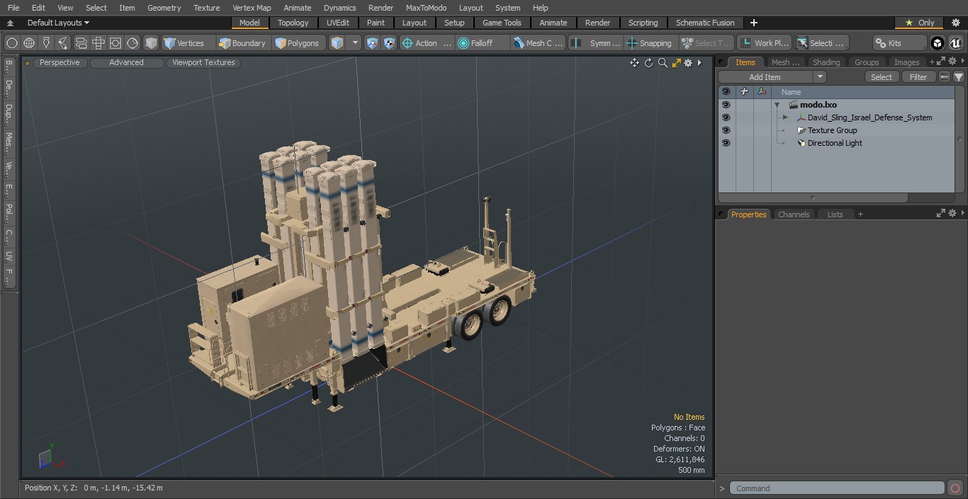 3D David Sling Israel Defense-System model