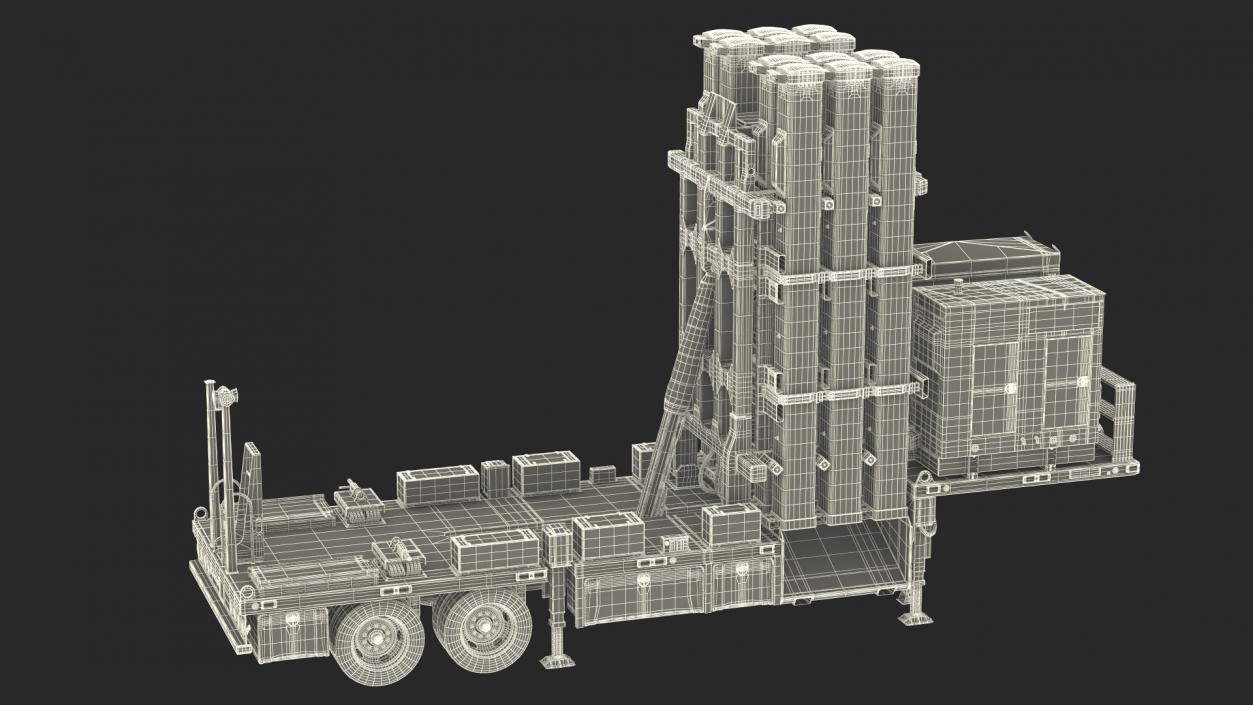 3D David Sling Israel Defense-System model