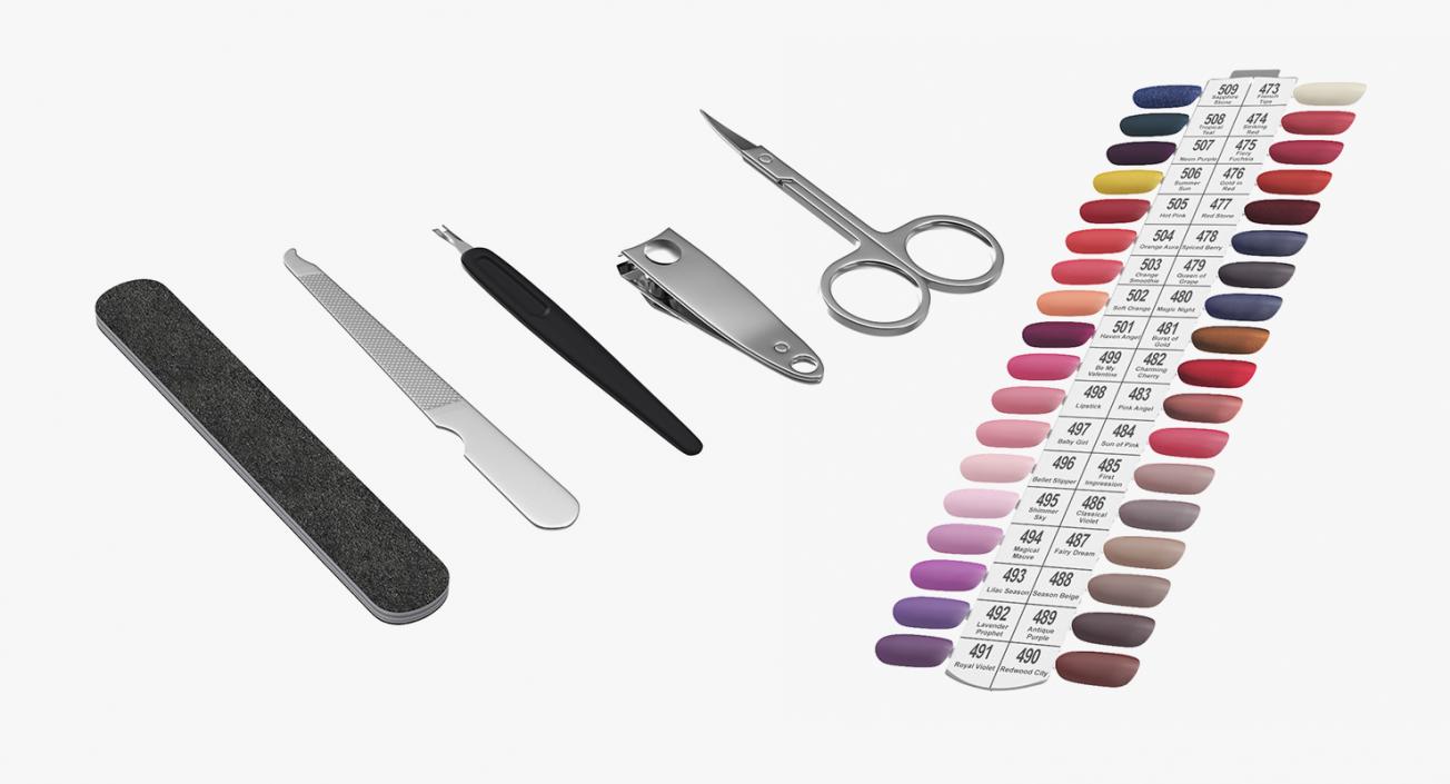 Manicure Tools Collection 3 3D