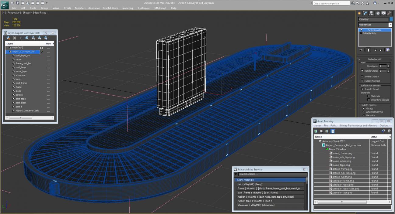 3D Airport Conveyor Belt