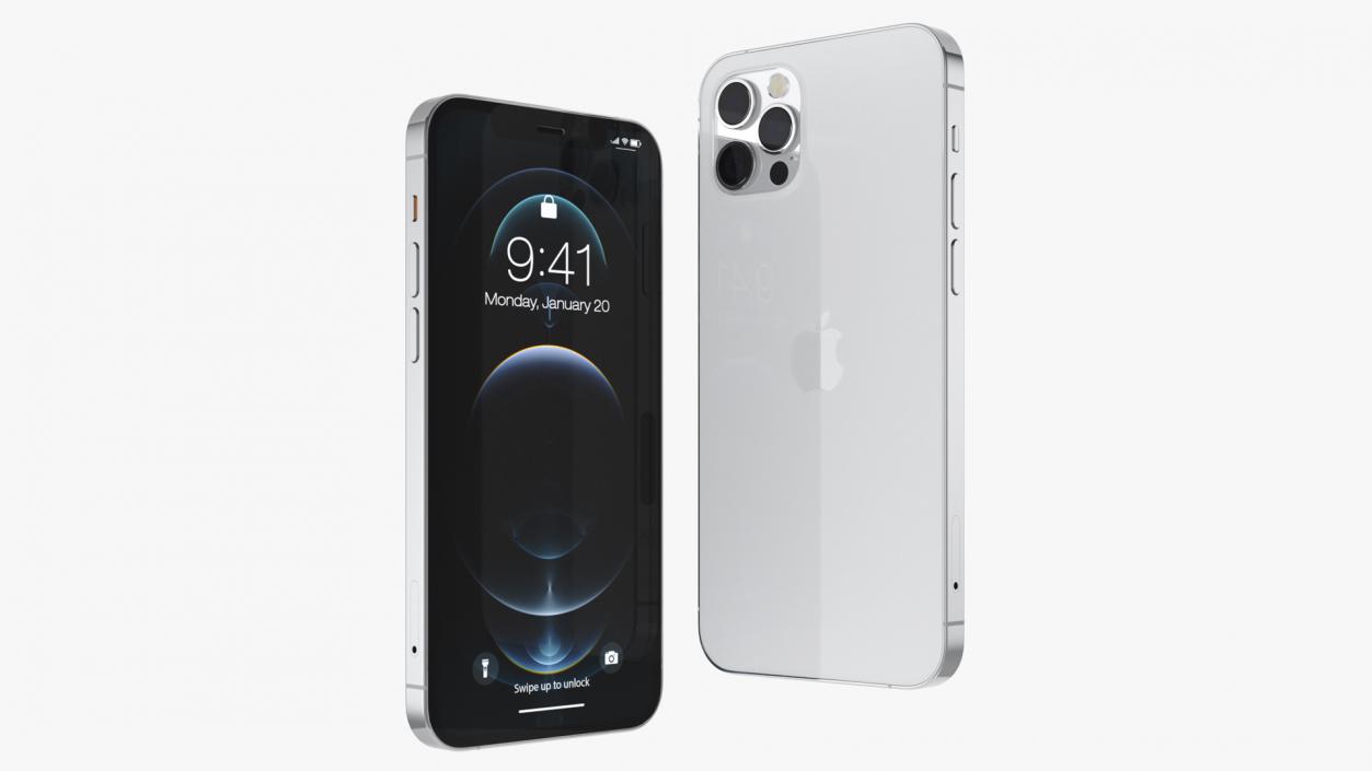 3D Apple iPhone 12 Pro Silver