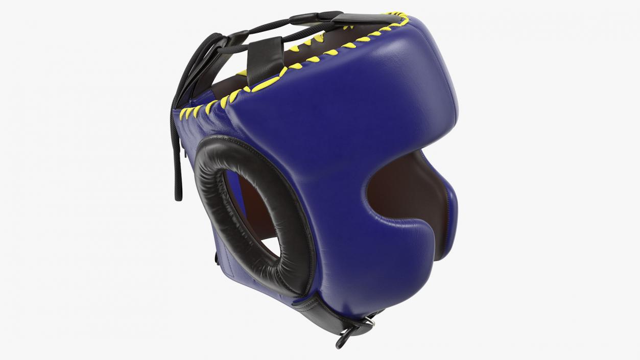 Boxing Headgear with Cheek Protection Blue 3D