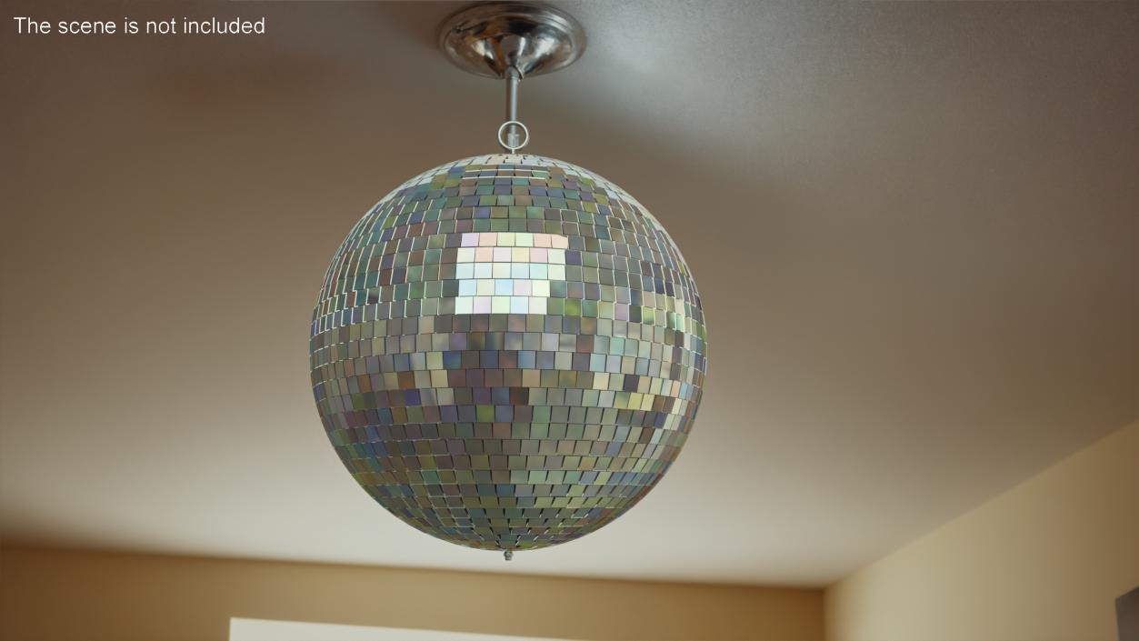 3D Rainbow Disco Ball model