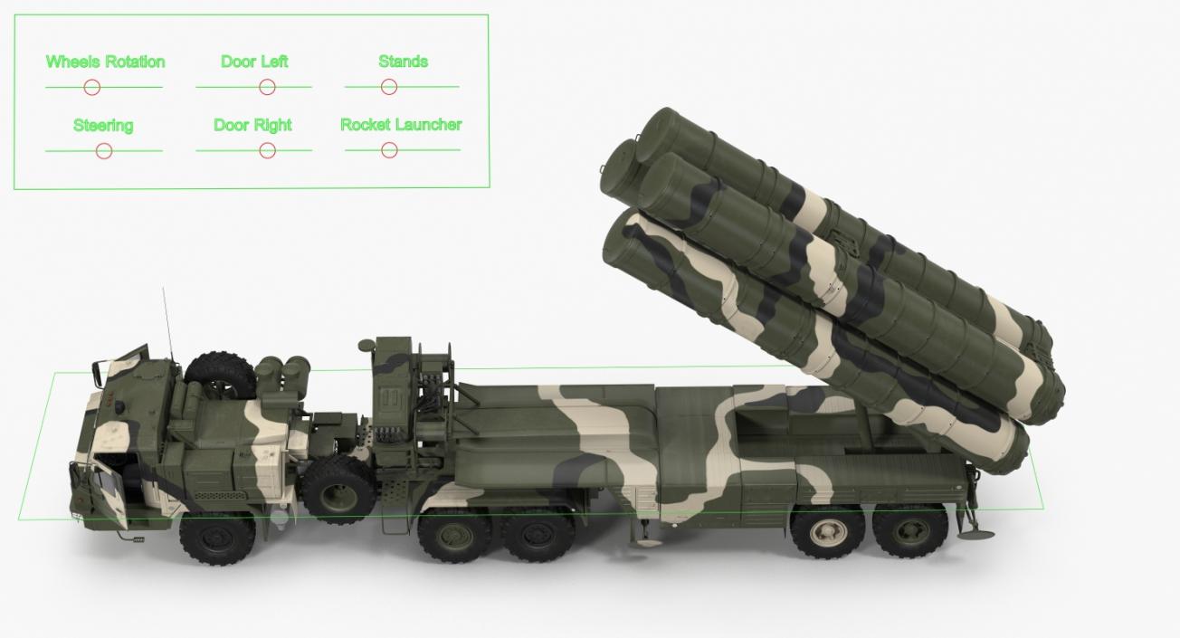 3D model SA 21 Growler Mobile Missile System Vehicle Rigged