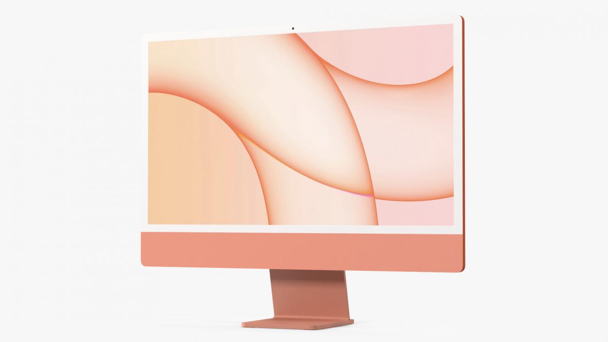 Apple iMac 2021 Orange 3D