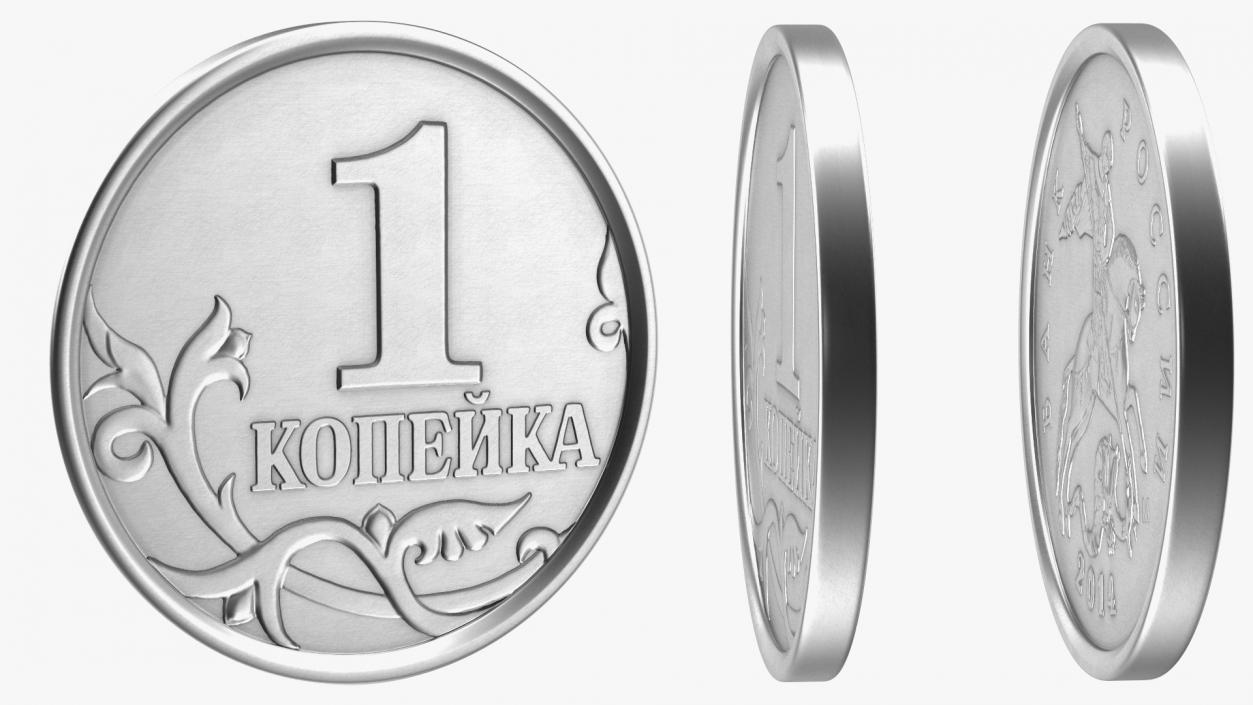 Russian Ruble Coins Collection 3 3D