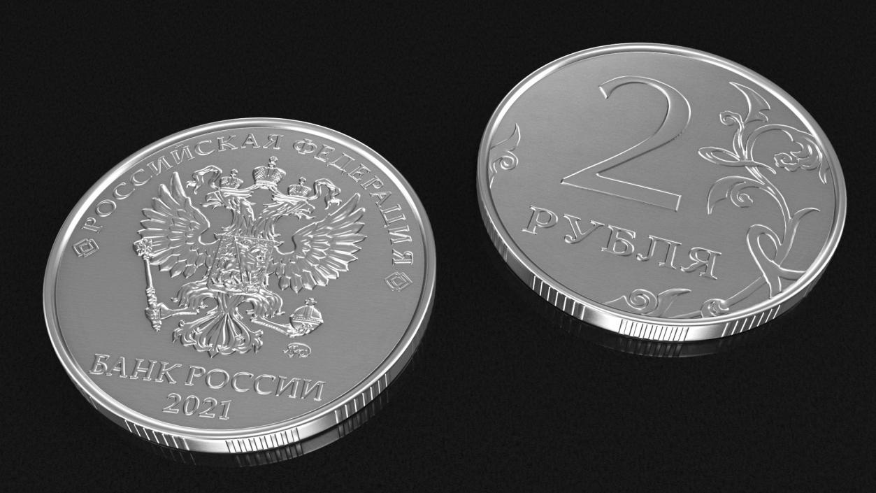 Russian Ruble Coins Collection 3 3D