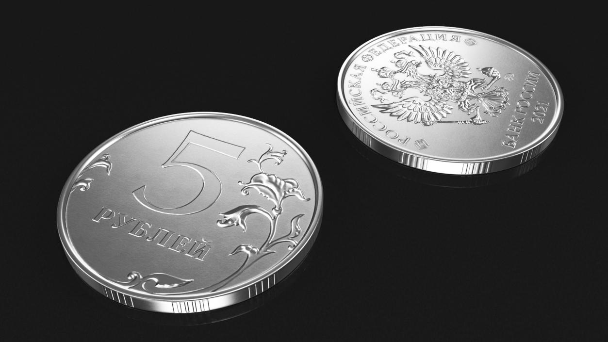 Russian Ruble Coins Collection 3 3D