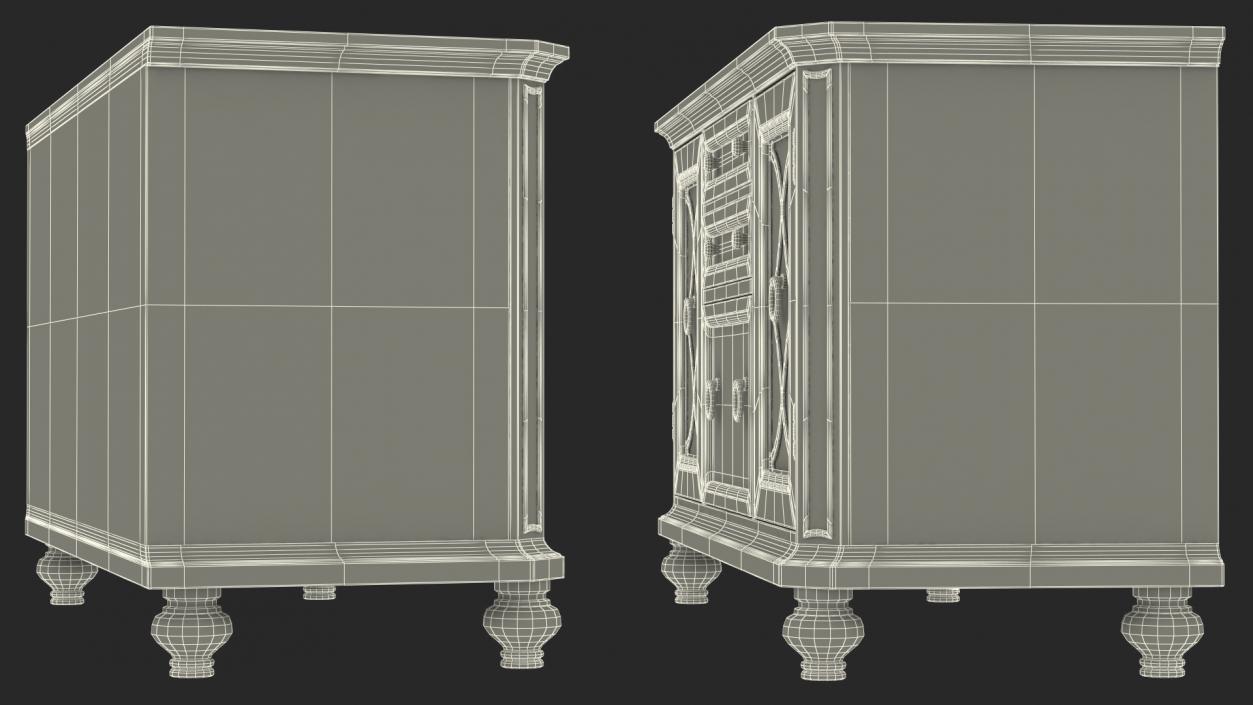 3D Antique Sideboard Venga model