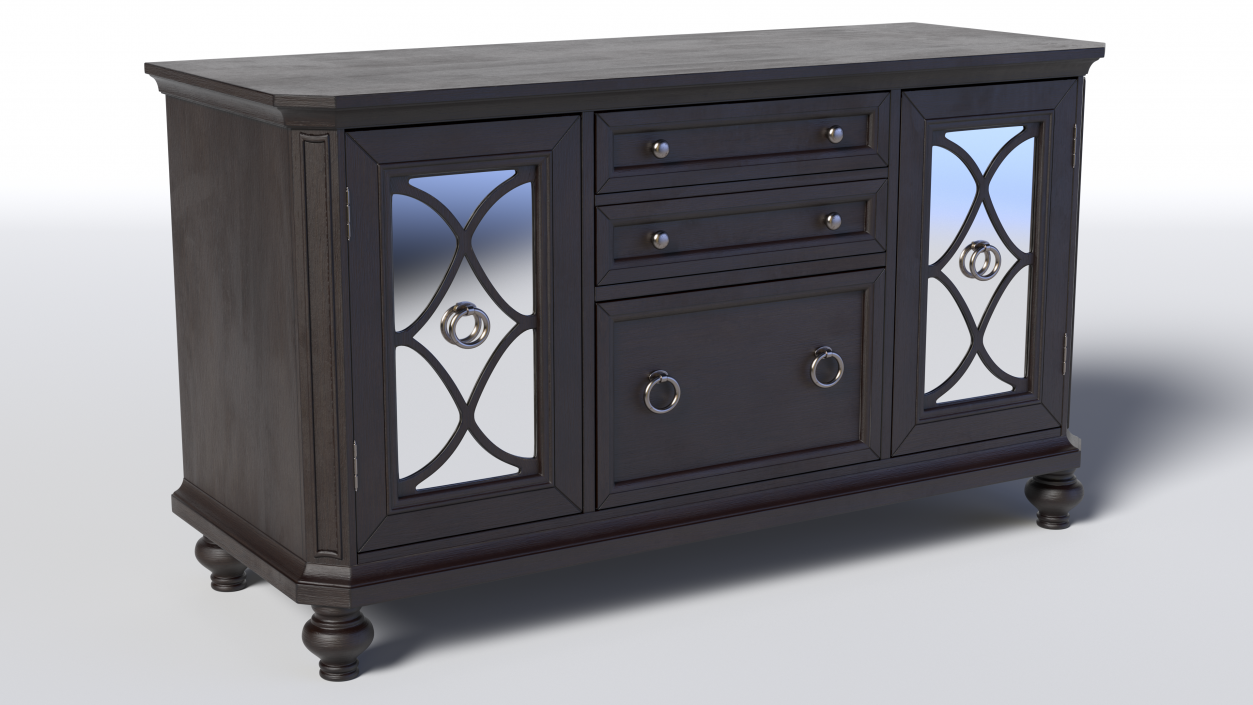 3D Antique Sideboard Venga model