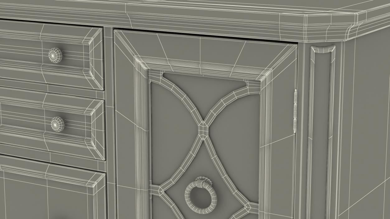 3D Antique Sideboard Venga model