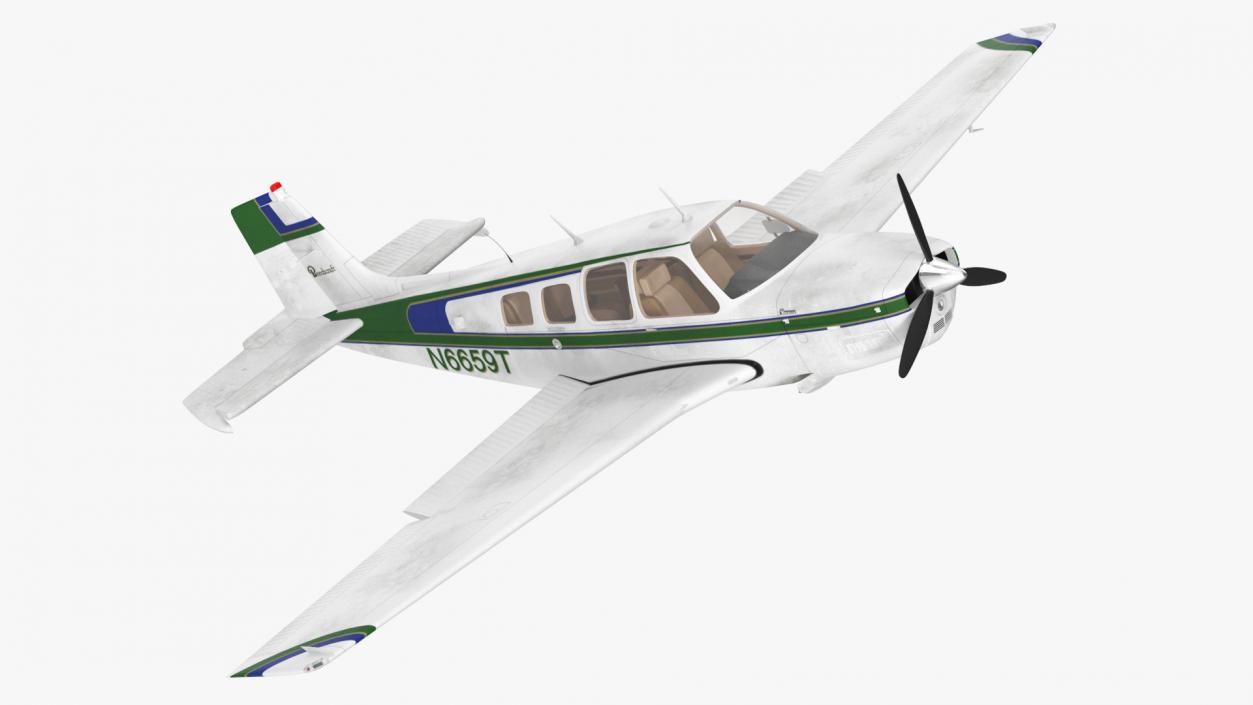 3D model Light Aircraft Beechcraft Bonanza Rigged