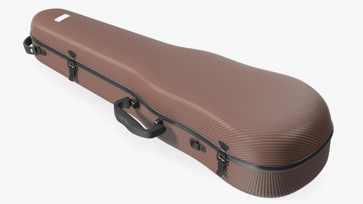 3D model Shockproof Violin Case Brown Closed